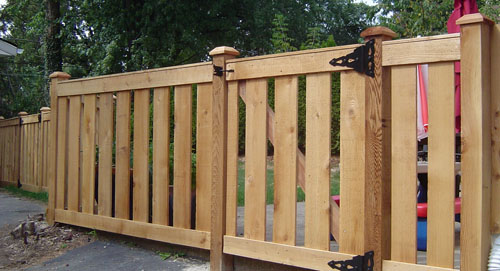 cedar semi privacy fence image